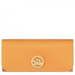 Apricot Longchamp Box-Trot Continental Women's Wallet | 0849-BFYNO
