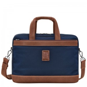 Blue Longchamp Boxford L Men's Briefcase | 0598-YQIGL