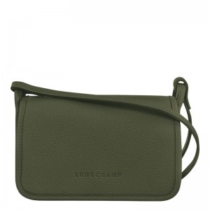 Khaki Longchamp Le Foulonné XS Women's Clutch Bag | 7125-TLCOZ