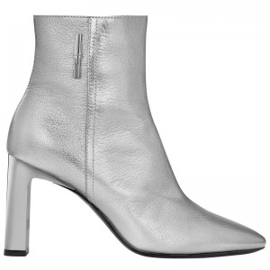 Silver Longchamp Métal Women's Heels | 7280-DZVGL