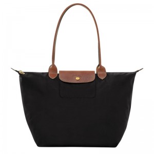 Black Longchamp Le Pliage Original L Women's Tote Bags | 9342-JSTEW