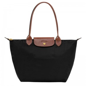 Black Longchamp Le Pliage Original M Women's Tote Bags | 9368-OHEFN