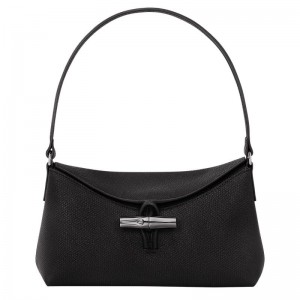 Black Longchamp Roseau S Women's Hobo Bag | 1203-XNMAS