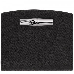 Black Longchamp Roseau Women's Wallet | 4531-RGJHE