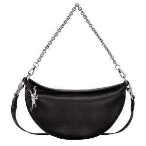 Black Longchamp Smile S Women's Shoulder Bags | 7809-YEGXS