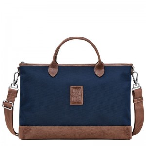 Blue Longchamp Boxford S Women's Briefcase | 4751-CYQDK