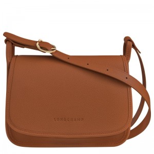 Brown Longchamp Le Foulonné M Women's Crossbody Bags | 6123-PVSWR