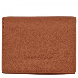 Brown Longchamp Le Foulonné Women's Wallet | 8296-VZRMF