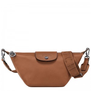 Brown Longchamp Le Pliage Xtra XS Women's Shoulder Bags | 6081-IAOEF