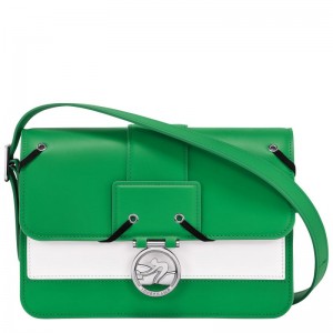 Green Longchamp Box-Trot M Women's Crossbody Bags | 8527-UBLHN