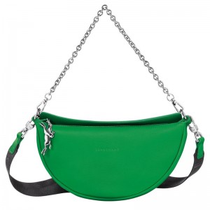 Green Longchamp Smile S Women's Shoulder Bags | 5180-EHOSA