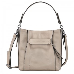 Grey Longchamp 3D S Women's Crossbody Bags | 2864-IAZCJ