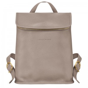 Grey Longchamp Le Foulonné Women's Backpacks | 5169-PZLVA