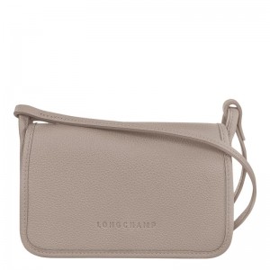 Grey Longchamp Le Foulonné XS Women's Clutch Bag | 9371-JYRMG