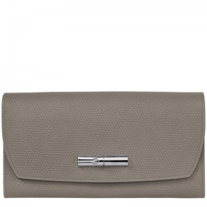 Grey Longchamp Roseau Continental Women's Wallet | 8156-MEPBU