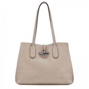 Grey Longchamp Roseau Essential M Women's Tote Bags | 1950-KJYRN