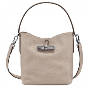 Grey Longchamp Roseau Essential XS Women's Bucket Bags | 2049-YQAUX