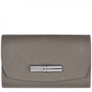 Grey Longchamp Roseau Women's Wallet | 3704-YWXIG