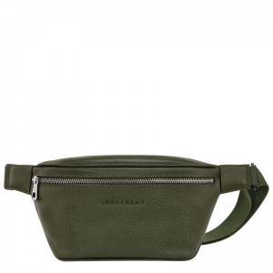 Khaki Longchamp Le Foulonné M Men's Belt Bags | 0489-QDZEU