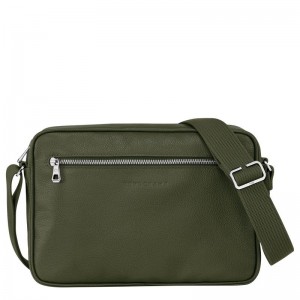 Khaki Longchamp Le Foulonné M Men's Crossbody Bags | 1453-ZOQBY