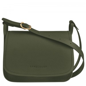 Khaki Longchamp Le Foulonné M Women's Crossbody Bags | 5842-IPANY