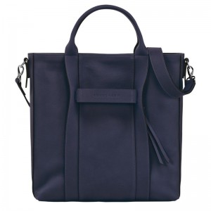 Navy Longchamp 3D L Women's Tote Bags | 3957-PCYBZ