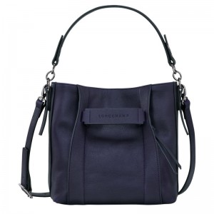 Navy Longchamp 3D S Women's Crossbody Bags | 2468-KNCQM