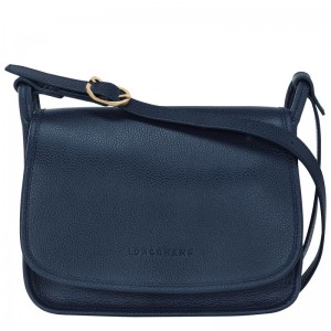 Navy Longchamp Le Foulonné M Women's Crossbody Bags | 7386-MYHSG