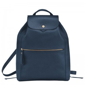 Navy Longchamp Le Foulonné Women's Backpacks | 5781-BJOGA