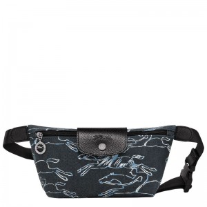 Navy Longchamp Le Pliage Collection XS Women's Belt Bags | 8364-YTUSI