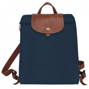 Navy Longchamp Le Pliage Original M Women's Backpacks | 2738-EZMPD