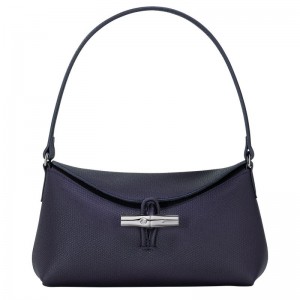 Navy Longchamp Roseau S Women's Hobo Bag | 1652-UZJBT