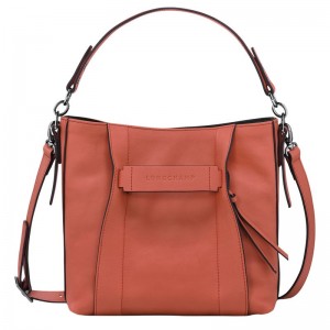 Orange Longchamp 3D S Women's Crossbody Bags | 6183-WDQCU