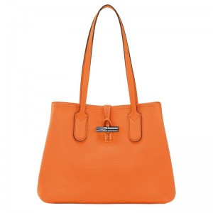 Orange Longchamp Roseau Essential M Women's Tote Bags | 6351-JNUIK