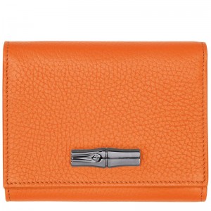 Orange Longchamp Roseau Essential Women's Wallet | 6935-HXZBY