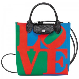 Red / Navy Longchamp x Robert Indiana XS Women's Crossbody Bags | 1980-AMQFB