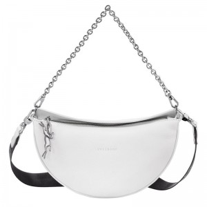 White Longchamp Smile S Women's Shoulder Bags | 2094-NABIS