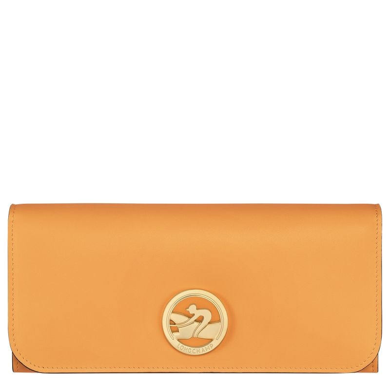 Apricot Longchamp Box-Trot Continental Women\'s Wallet | 0849-BFYNO