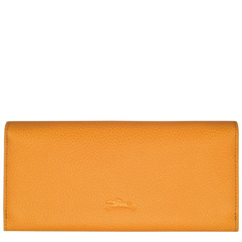 Apricot Longchamp Le Foulonné Continental Women's Wallet | 7643-QFXJM