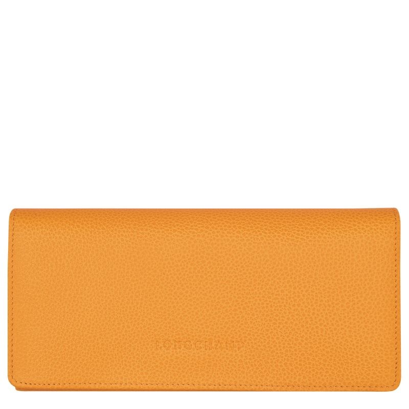 Apricot Longchamp Le Foulonné Continental Women\'s Wallet | 7643-QFXJM