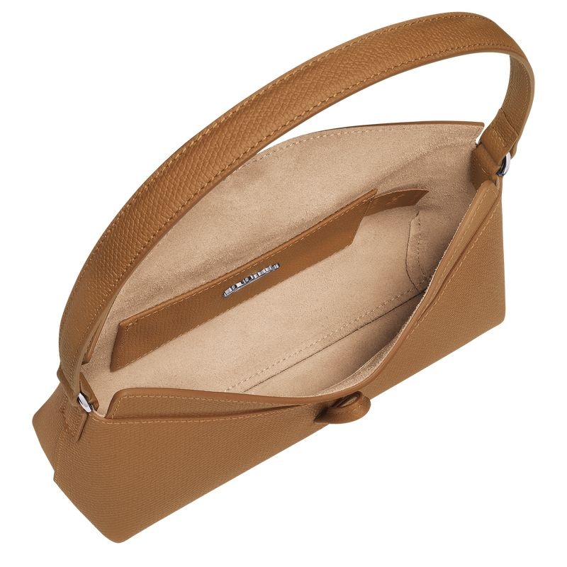 Beige Longchamp Roseau S Women's Hobo Bag | 3487-EXSRW