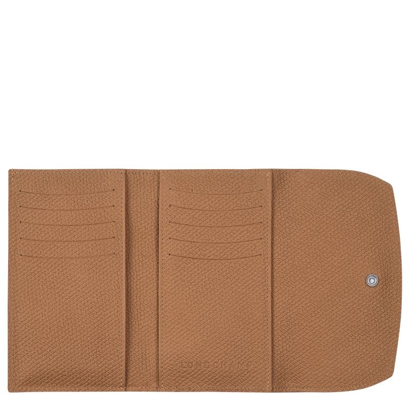 Beige Longchamp Roseau Women's Wallet | 8725-VYTDZ