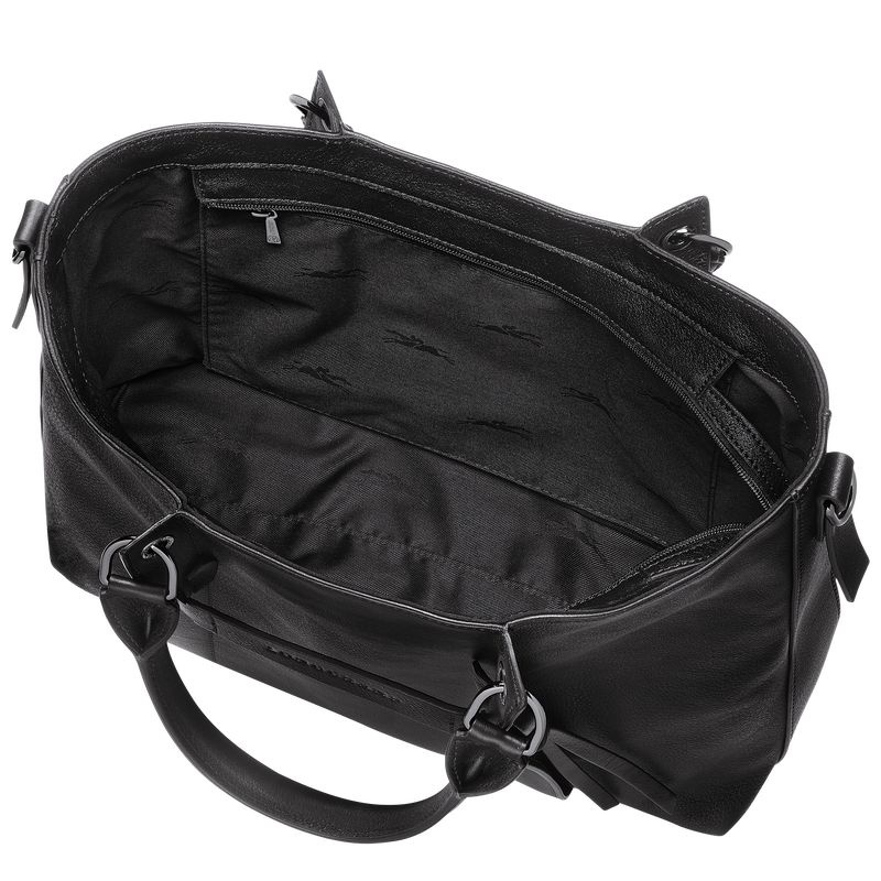 Black Longchamp 3D L Women's Handbag | 9153-IWLQC