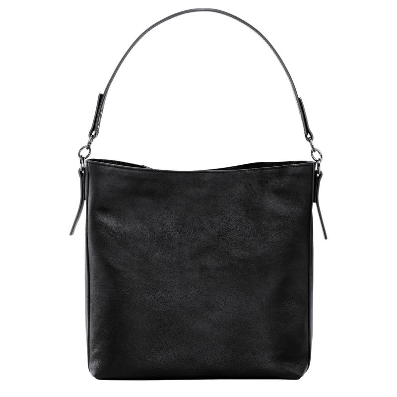 Black Longchamp 3D M Women's Hobo Bag | 3647-VPBXN