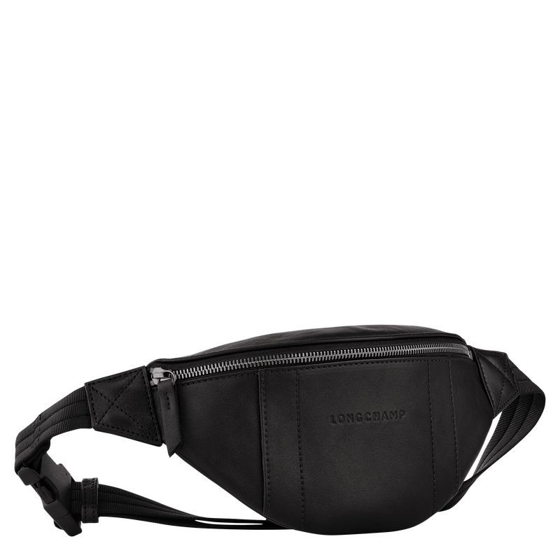 Black Longchamp 3D S Women's Belt Bags | 6021-LDVRN