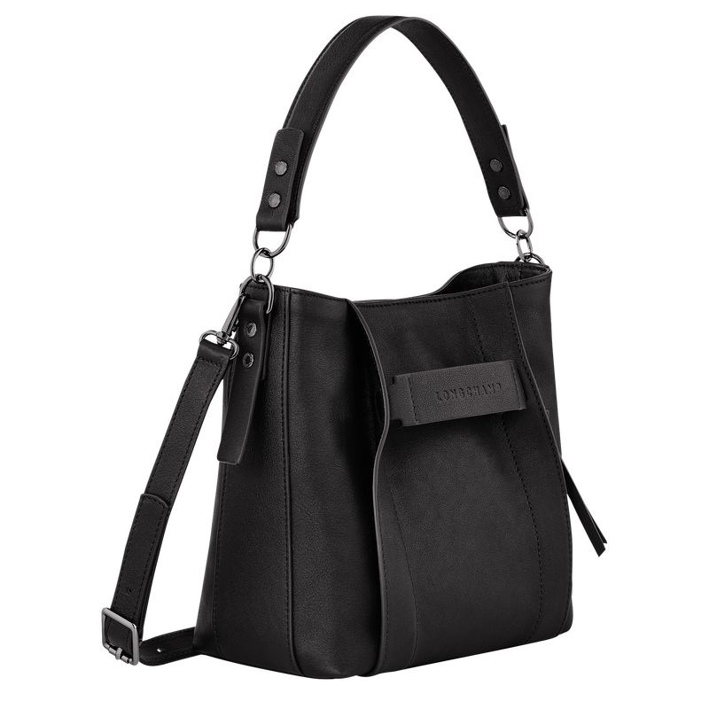 Black Longchamp 3D S Women's Crossbody Bags | 7582-IBUMC