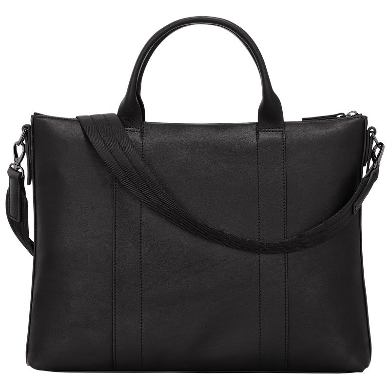 Black Longchamp 3D Women's Briefcase | 7063-ULVRW