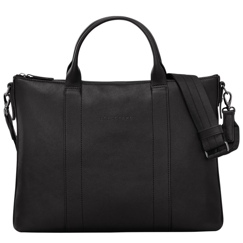 Black Longchamp 3D Women\'s Briefcase | 7063-ULVRW