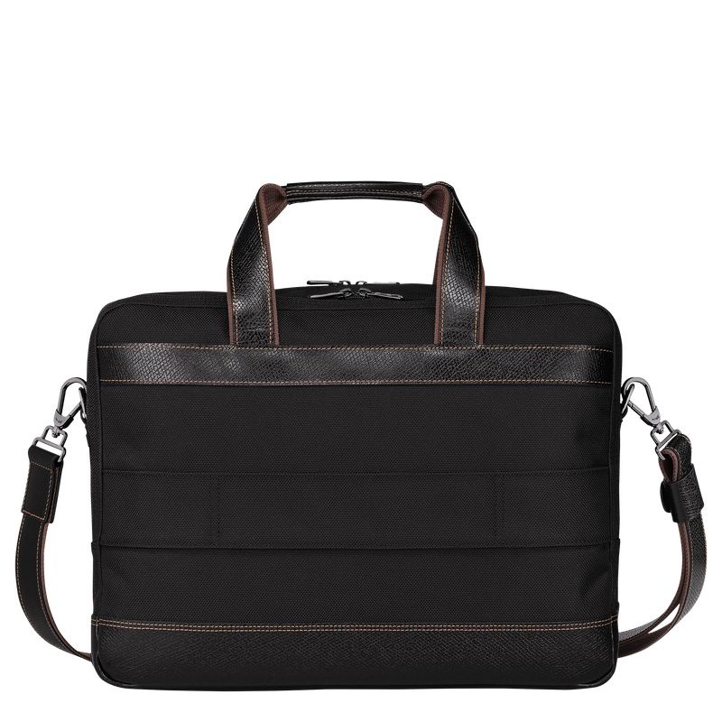 Black Longchamp Boxford L Men's Briefcase | 7915-BZOGT