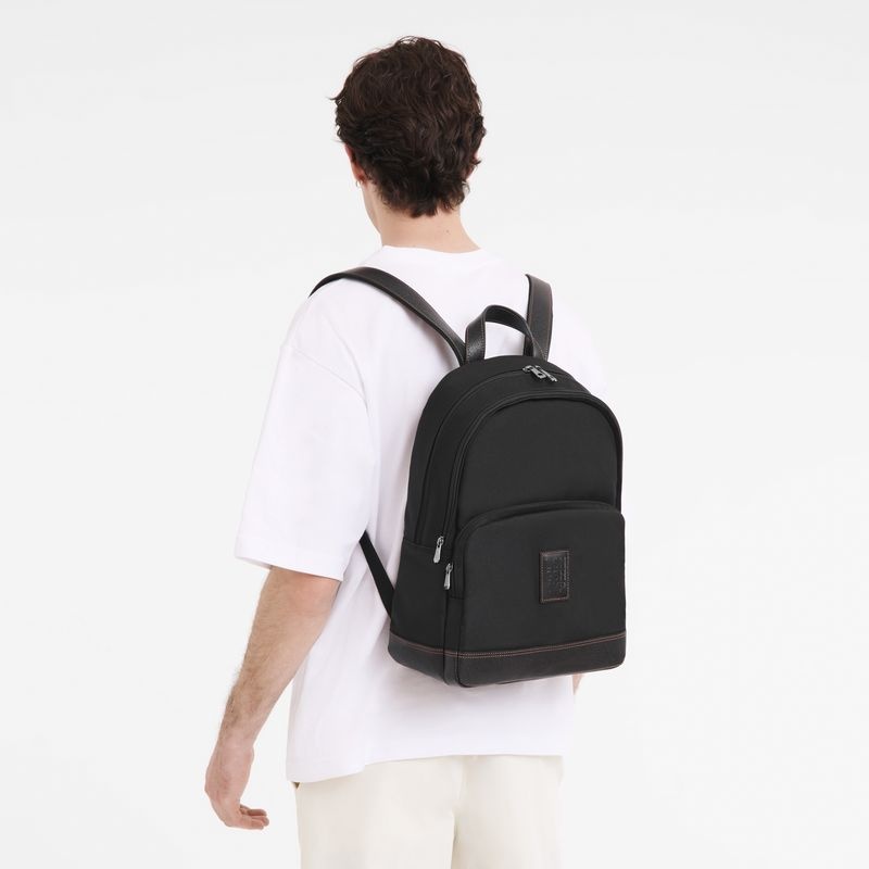 Black Longchamp Boxford Men's Backpacks | 6835-RVWMP